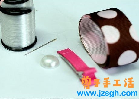 兼职手工活—大点桃花丝带蝴蝶结的详细教程