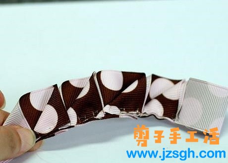 兼职手工活—大点桃花丝带蝴蝶结的详细教程