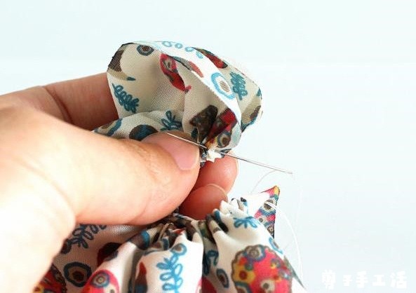 兼职手工活-大花瓣花色樱花发束发带制作教程