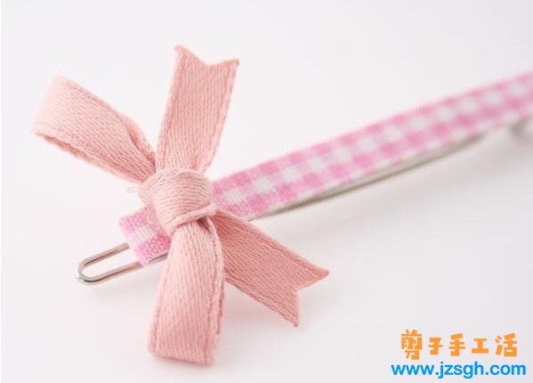 兼职手工活-大颗珍珠简单蝴蝶结发卡