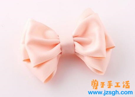 兼职手工活-粉色公主皇冠蝴蝶结发卡教程