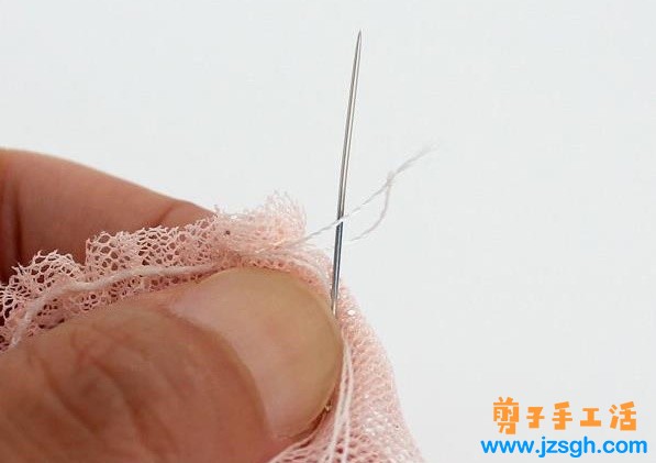 兼职手工活—— 粉色牡丹花丝带发卡制作教程