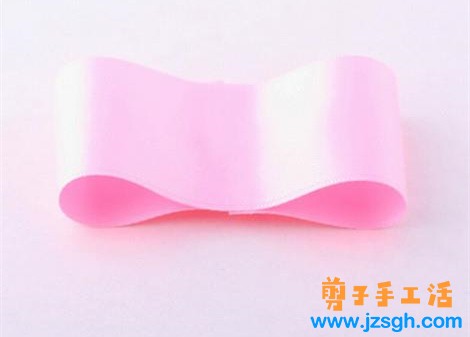 粉色清纯蕾丝蝴蝶结发卡制作教程