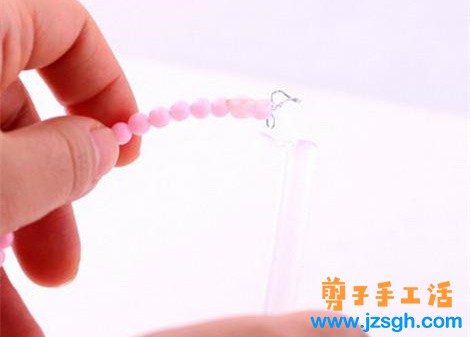 粉色清纯蕾丝蝴蝶结发卡制作教程